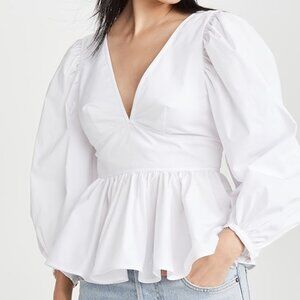 STAUD Luna Top in White Size 2